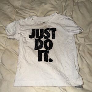 Nike Kids White Tee with Black Print